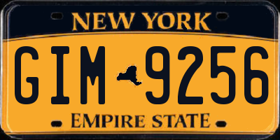 NY license plate GIM9256