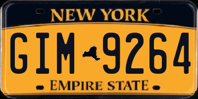 NY license plate GIM9264