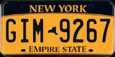 NY license plate GIM9267