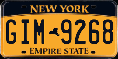 NY license plate GIM9268