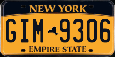 NY license plate GIM9306