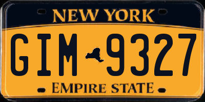NY license plate GIM9327