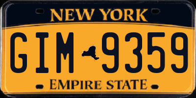 NY license plate GIM9359