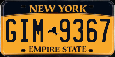NY license plate GIM9367