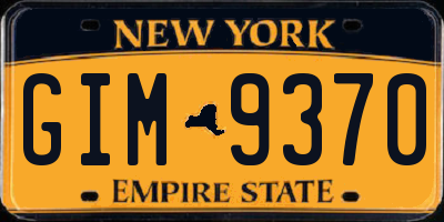 NY license plate GIM9370