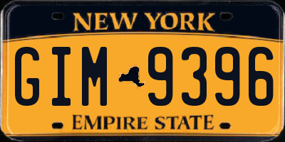NY license plate GIM9396