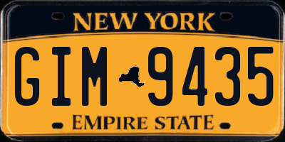 NY license plate GIM9435
