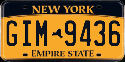 NY license plate GIM9436