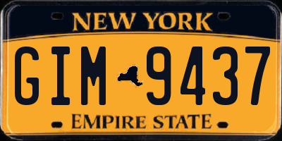 NY license plate GIM9437