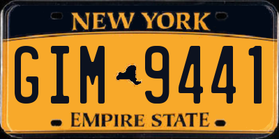 NY license plate GIM9441