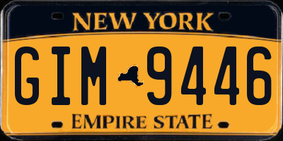 NY license plate GIM9446