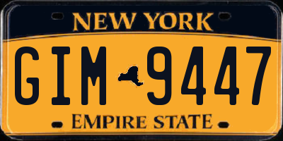 NY license plate GIM9447