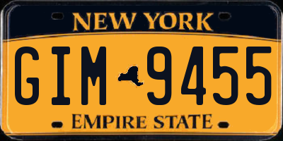 NY license plate GIM9455