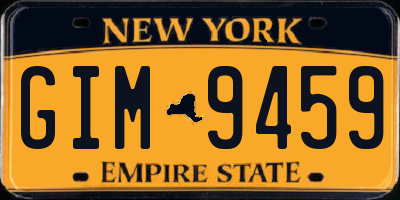 NY license plate GIM9459