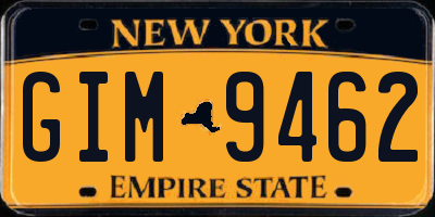 NY license plate GIM9462