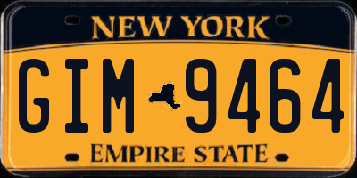 NY license plate GIM9464