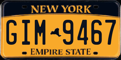 NY license plate GIM9467