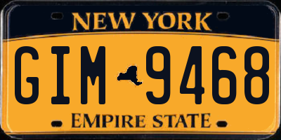 NY license plate GIM9468