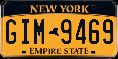 NY license plate GIM9469