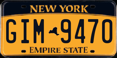 NY license plate GIM9470