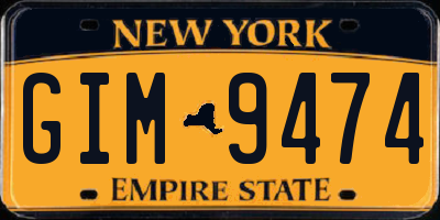 NY license plate GIM9474