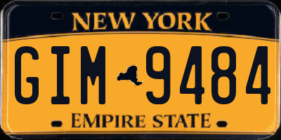 NY license plate GIM9484