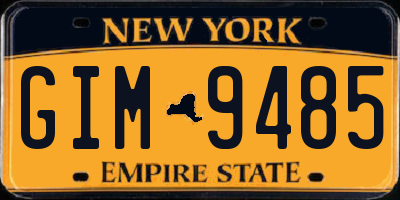 NY license plate GIM9485