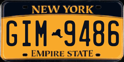NY license plate GIM9486