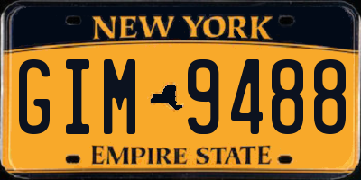 NY license plate GIM9488