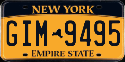 NY license plate GIM9495