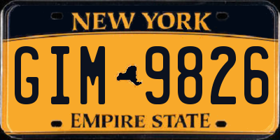 NY license plate GIM9826