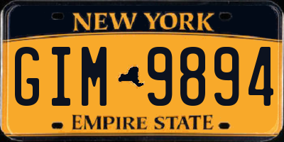 NY license plate GIM9894
