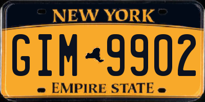 NY license plate GIM9902