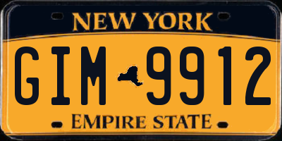 NY license plate GIM9912
