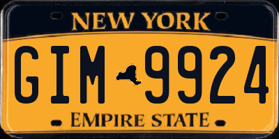 NY license plate GIM9924