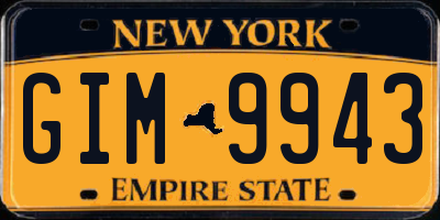 NY license plate GIM9943