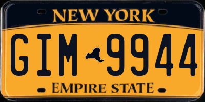 NY license plate GIM9944