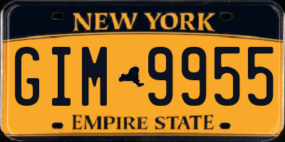 NY license plate GIM9955