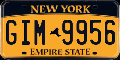 NY license plate GIM9956
