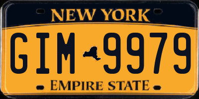 NY license plate GIM9979