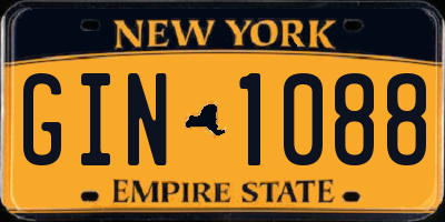 NY license plate GIN1088