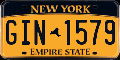 NY license plate GIN1579