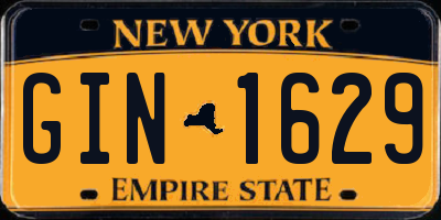 NY license plate GIN1629