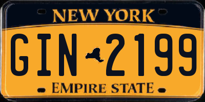 NY license plate GIN2199