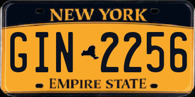 NY license plate GIN2256