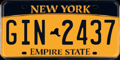 NY license plate GIN2437