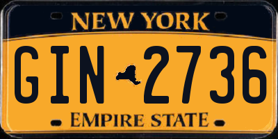 NY license plate GIN2736