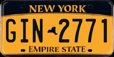 NY license plate GIN2771