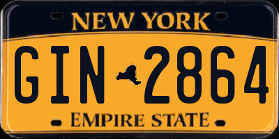 NY license plate GIN2864