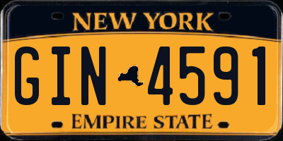 NY license plate GIN4591